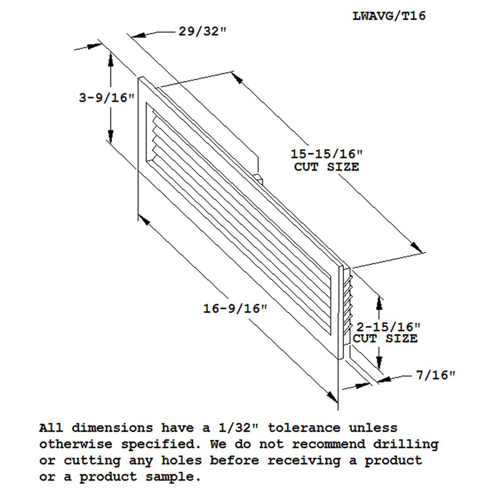 Functional and stylish LWAVG/T16 wooden air vent grille - Doug Mockett And Company Inc