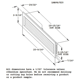 Wooden Rectangular Air Vent Grille with 31.76% Air Flow by Doug Mockett And Company Inc