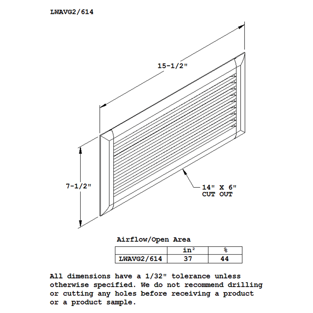 Red Oak Wood Air Vent Grille - 15-1/2" - Doug Mockett And Company Inc