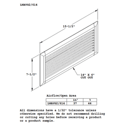 Red Oak Wood Air Vent Grille - 15-1/2" - Doug Mockett And Company Inc