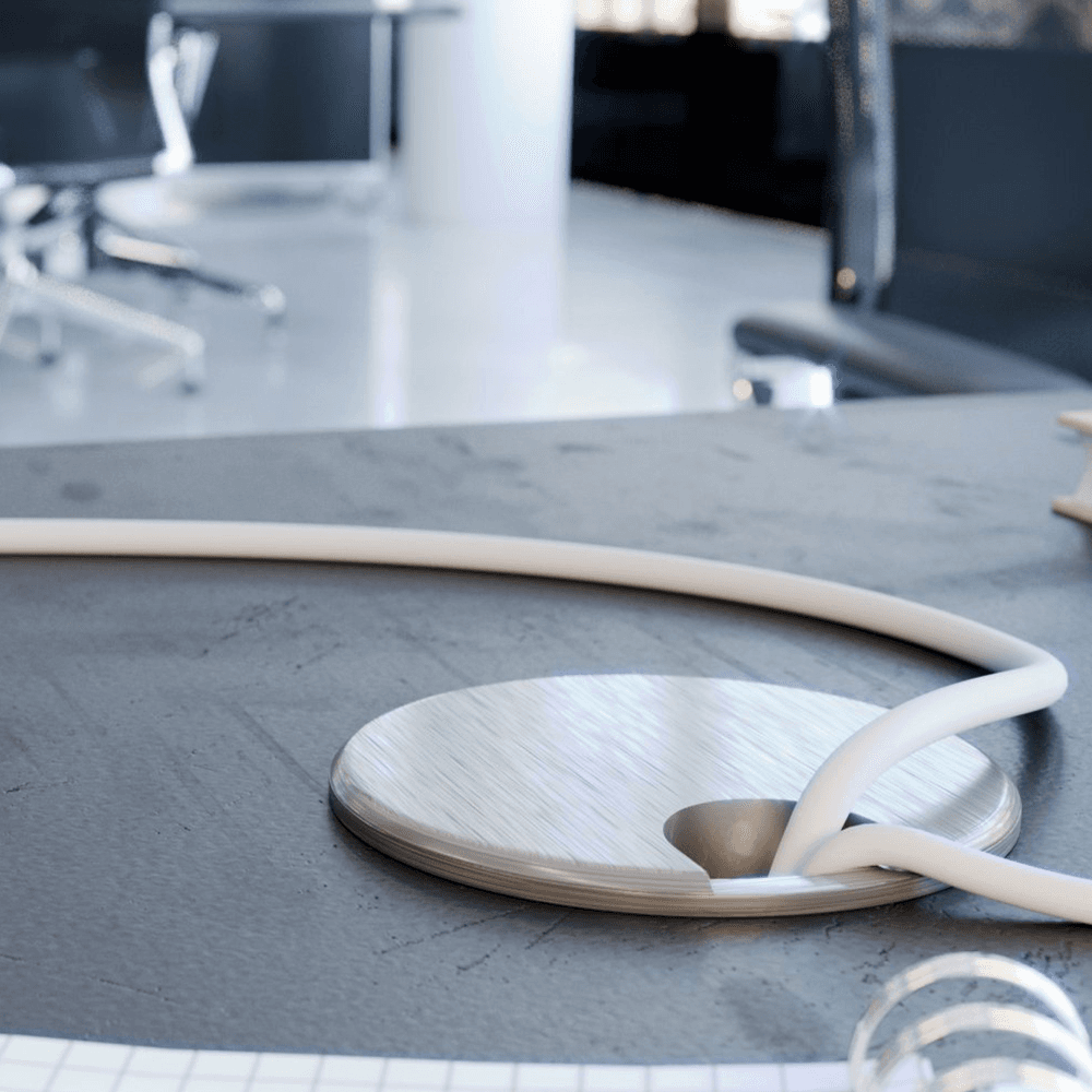 Solid Brass Grommet Cap for 1-3/4" Hole, Ideal for Conference Tables and Computer Stations