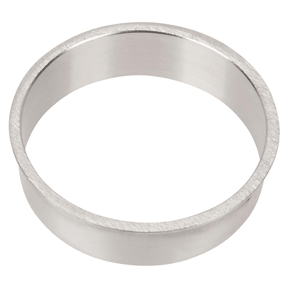 2-1/2" Satin Chrome Desk Grommet Liner for Fine Executive Desks and Credenzas