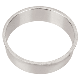 2-1/2" Satin Chrome Desk Grommet Liner for Fine Executive Desks and Credenzas
