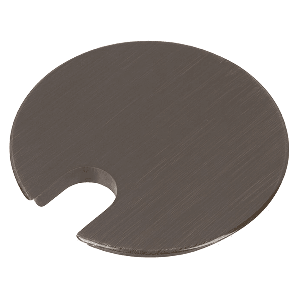 Solid brass grommet ideal for executive desks, credenzas, conference tables, and computer stations.