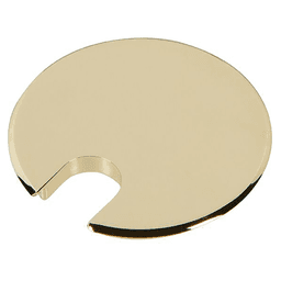 Polished Brass Desk Grommet Cap for Executive Desks and Computer Stations