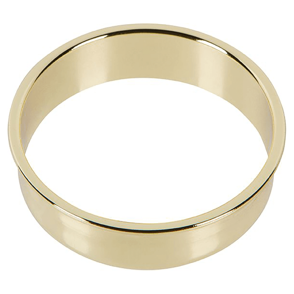 2-5/8" Desk Grommet Liner in Polished Brass for Fine Executive Desks and Credenzas
