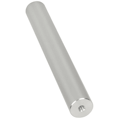 MPB 10" Aluminum Stand-Off Barrel with Satin Aluminum Finish and Low Profile Cap