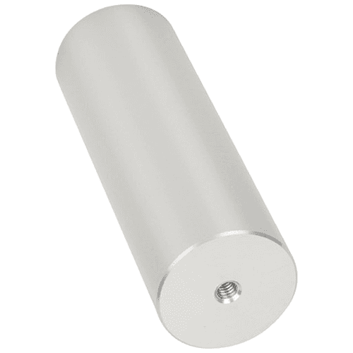 2" x 6" Aluminum Stand-Off Barrel, Satin Aluminum Finish by Doug Mockett And Company Inc