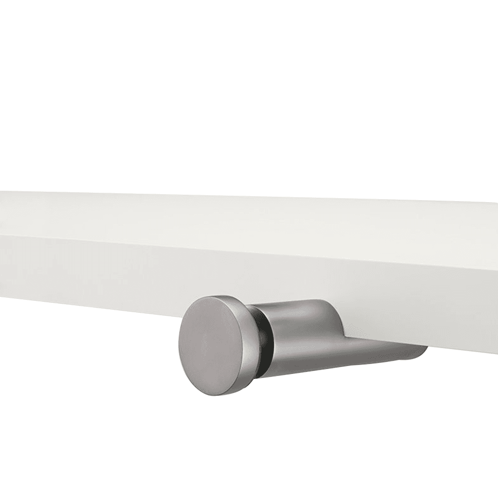 Crystallite Chrome Finish Barrel Display Panel Support for Modesty Panel