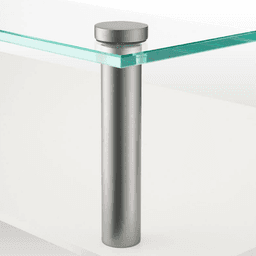 Fastens from underside and threaded on both ends by Doug Mockett And Company Inc