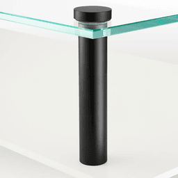 6" straight shelf bracket with matte black finish by Doug Mockett And Company Inc