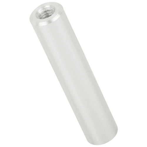 Satin aluminum finish 5/8" x 3" stand-off barrel with low profile cap.