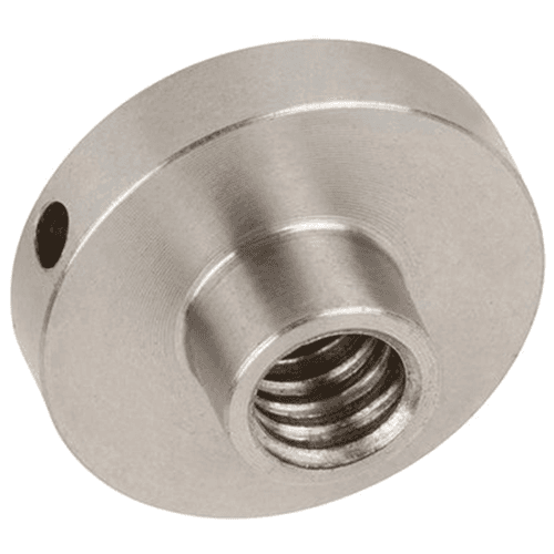 Stainless steel stand-off cap with satin finish for light-duty applications