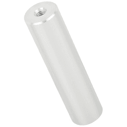 Satin aluminum finish 1"x4" stand-off barrel with low profile cap for cleaner look and endless display ideas