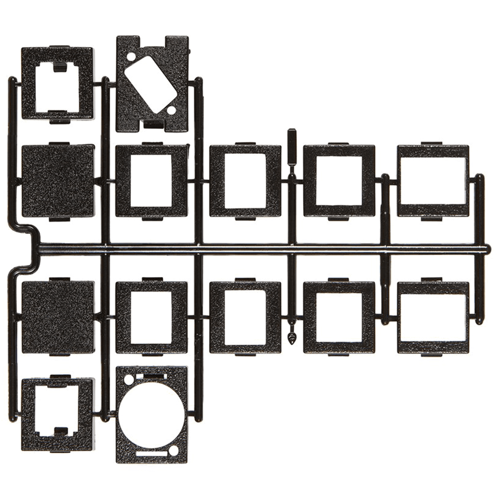 Black PCS Unloaded Data Insert Tree for UL Listed Lucent, Allen Tel, Amp, Panduit Mini-Com, Krone, Hubbell, Ortronics and Blank Inserts