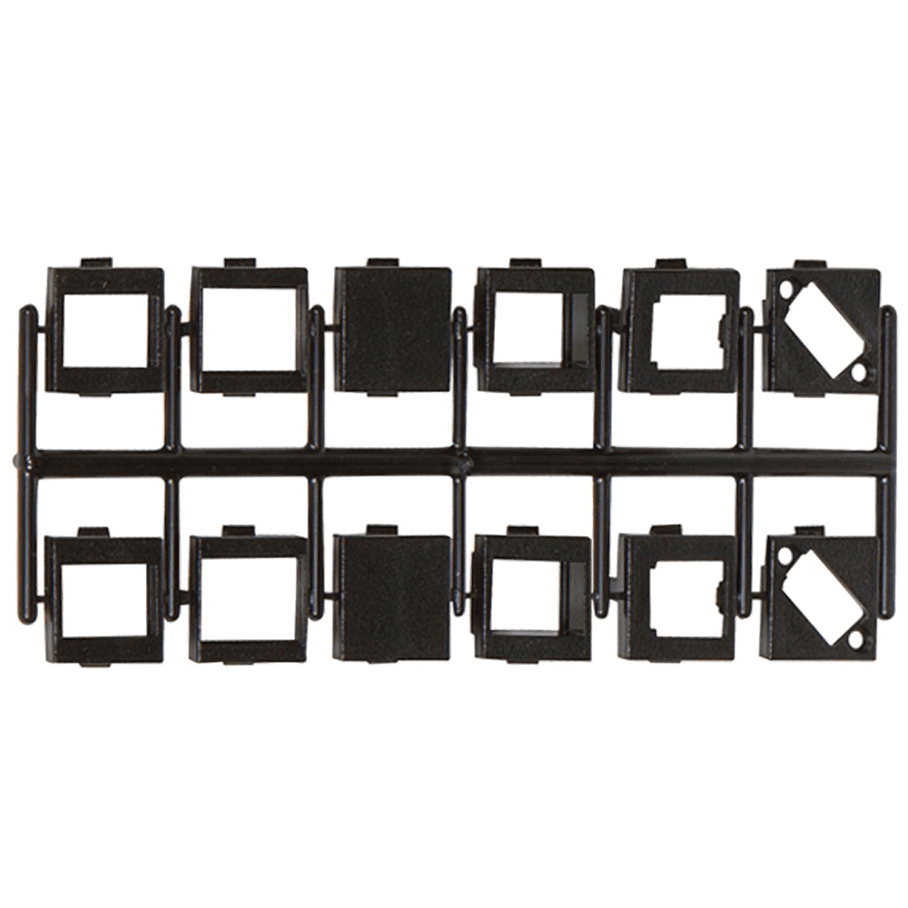 PCS Unloaded Data Insert Tree in Black for Lucent, Allen Tel, Amp, Panduit Mini-Com, Krone, Hubbell, Ortronics & Blank Insert