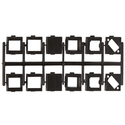 PCS Unloaded Data Insert Tree in Black for Lucent, Allen Tel, Amp, Panduit Mini-Com, Krone, Hubbell, Ortronics & Blank Insert