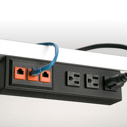 Low Profile Grommet in Matte Black with 6-foot Electrical Cord, Unwired Data Modules, and Meets ADA Guidelines