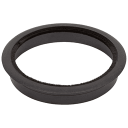 PCS round brush flange with optional round cap in satin stainless steel finish