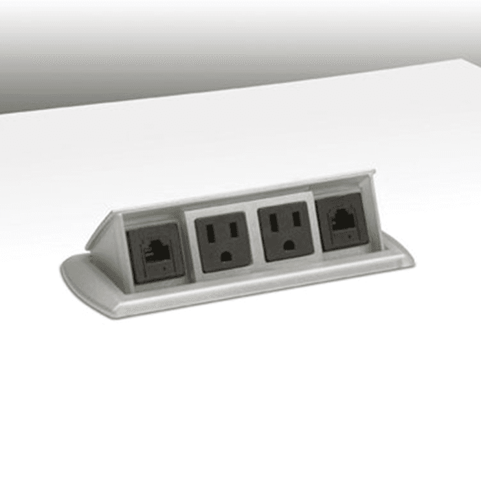 PCS24 power and data grommet in matte black with soft touch finish and pebbly exterior