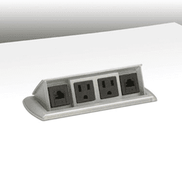 PCS24 power and data grommet in matte black with soft touch finish and pebbly exterior