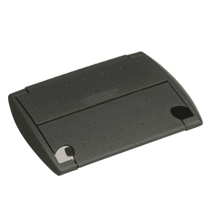 Charcoal Mica Power and Data Grommet with 2 Outlets and 2 Cat5e Jacks