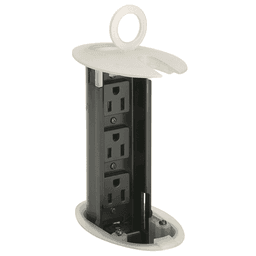 Contemporary Design Hidden Power Grommet for Neat Desktop Look