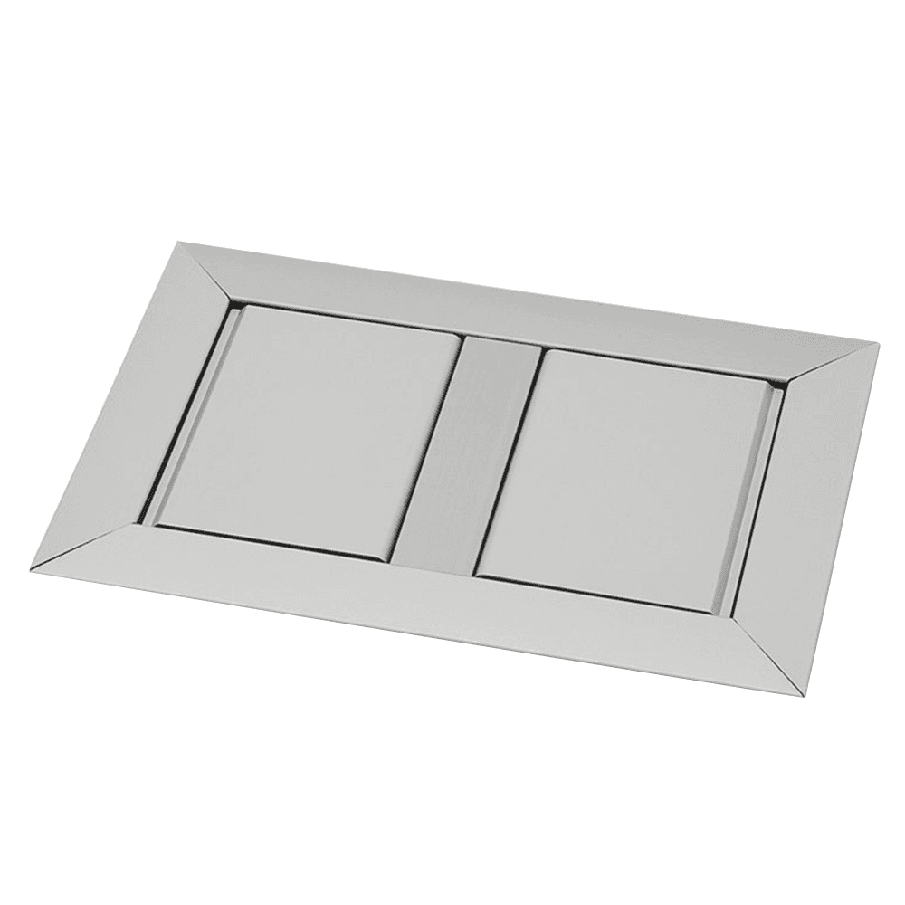 Small Dual Pop-Up Power Grommet with Electrical Outlets and Data Ports on Both Sides