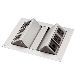 6-13/16" Medium Dual Pop-Up Power Grommet in Satin Aluminum