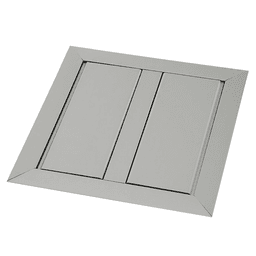 Large Dual Pop-Up Power Grommet in Satin Aluminum