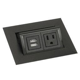 Easily mountable and convenient power access with pop-up and press-down feature by Doug Mockett And Company Inc