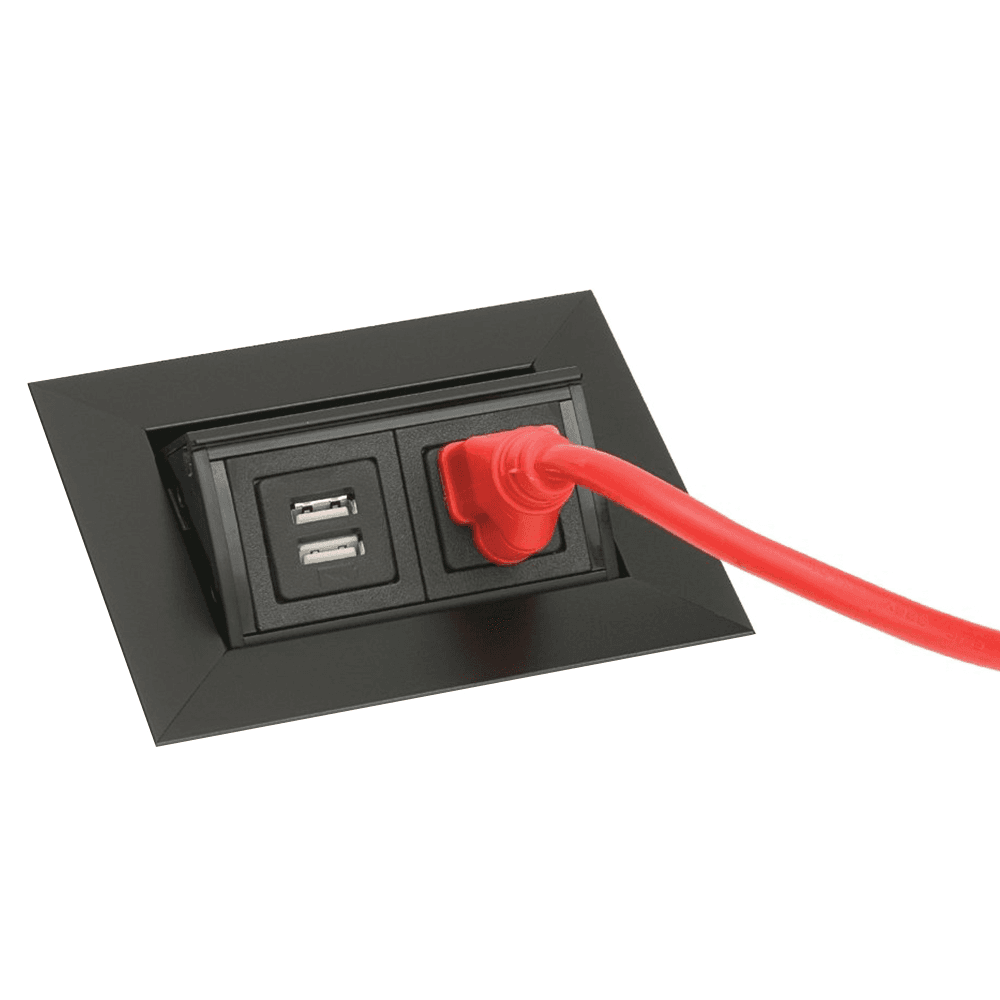 Versatile Pop Up Power Grommet with sleek cover design by Doug Mockett