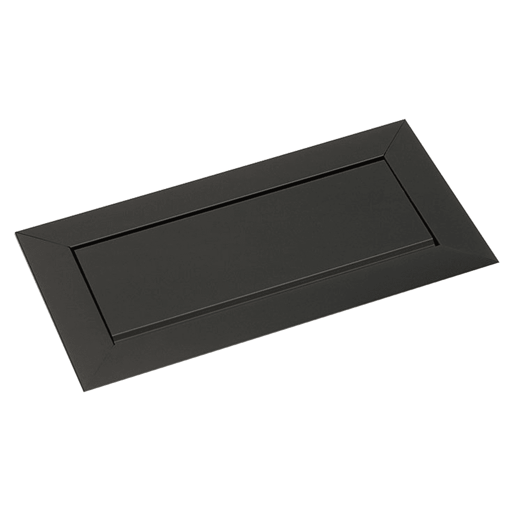 Medium Pop-Up Power Grommet with 4 Electrical Outlets - Black - Press to flip up, press down to close - UL Listed