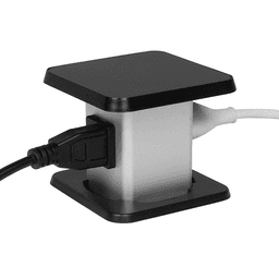 Pop-Up Power Grommet with 2 Electric Outlets - Satin Aluminum - Doug Mockett And Company Inc