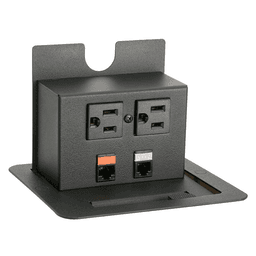All-Steel Flip-Up Power Grommet for Easy Access & Out of Sight Storage