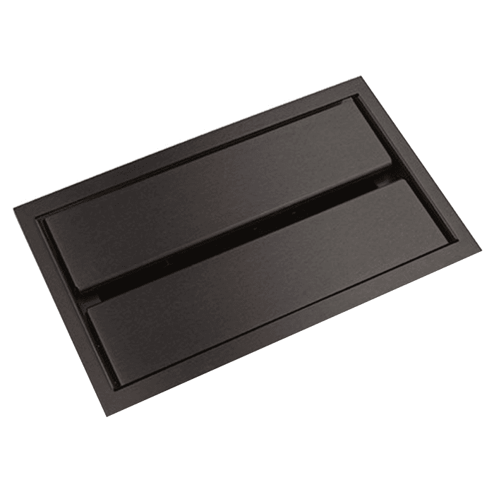 PCS46/AL/U1 Satin Black Power Grommet with 6 Electric Outlets, 2 Data Connections and Dual USB Charger