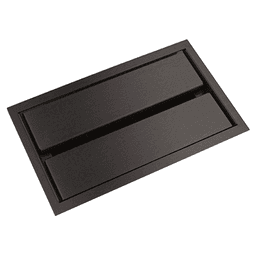 PCS46/AL/U1 Satin Black Power Grommet with 6 Electric Outlets, 2 Data Connections and Dual USB Charger