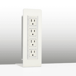 Edge-Mount C-Clamp Bracket Vertical Power Grommet in White by Doug Mockett And Company Inc
