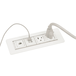 Installation of the Power/Data/USB Grommet on a workstation