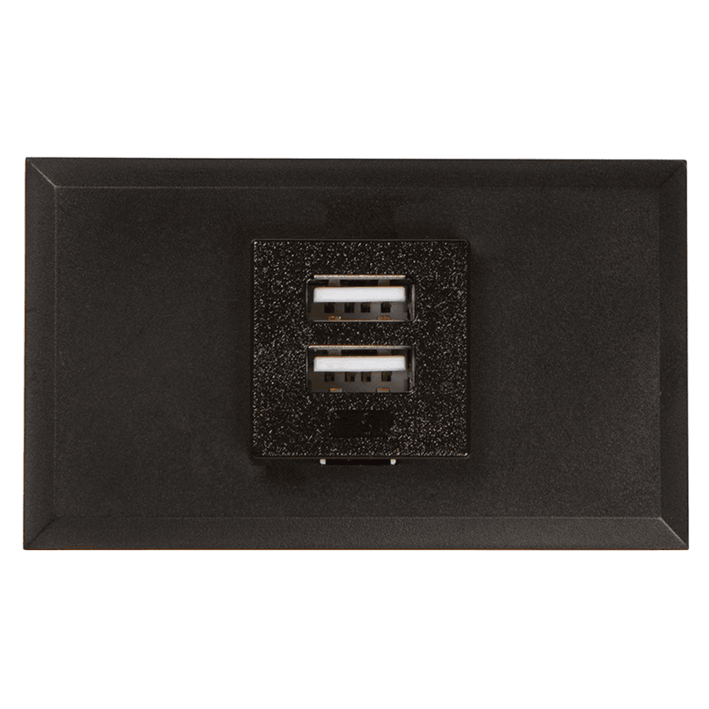 Power Grommet with Cord and USB Outlets in Black - Modular Retrofit Option