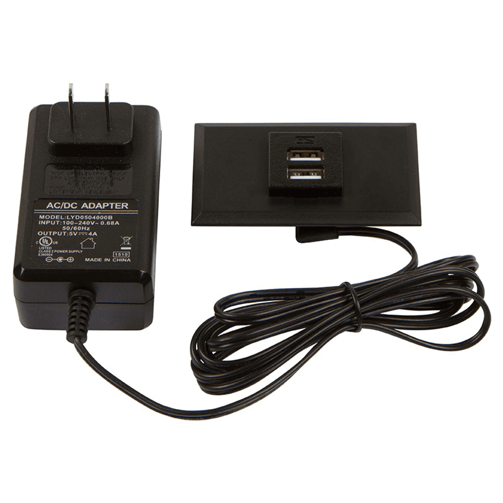 Two Inputs Rated at 2 Amps Each - Sufficient for Charging iPads and Tablets