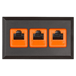 Doug Mockett and Company's Power Grommet with 3 Data Outlets in sleek black finish.