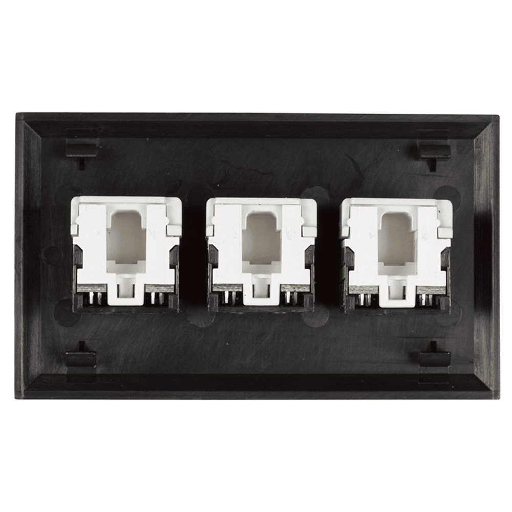 Get connected with Doug Mockett and Company's Power Grommet featuring 3 Data Outlets, finished in black.