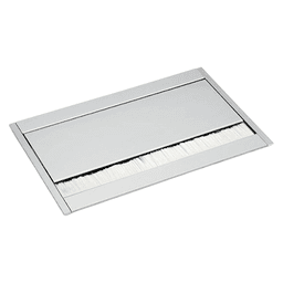 9-21/32" Flip-up 3-Power/2-Data Grommet with Brush Liner, White Alt 1 - Image