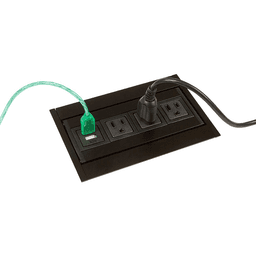Customizable Power Grommet with 3 Outlets and Dual USB Charger