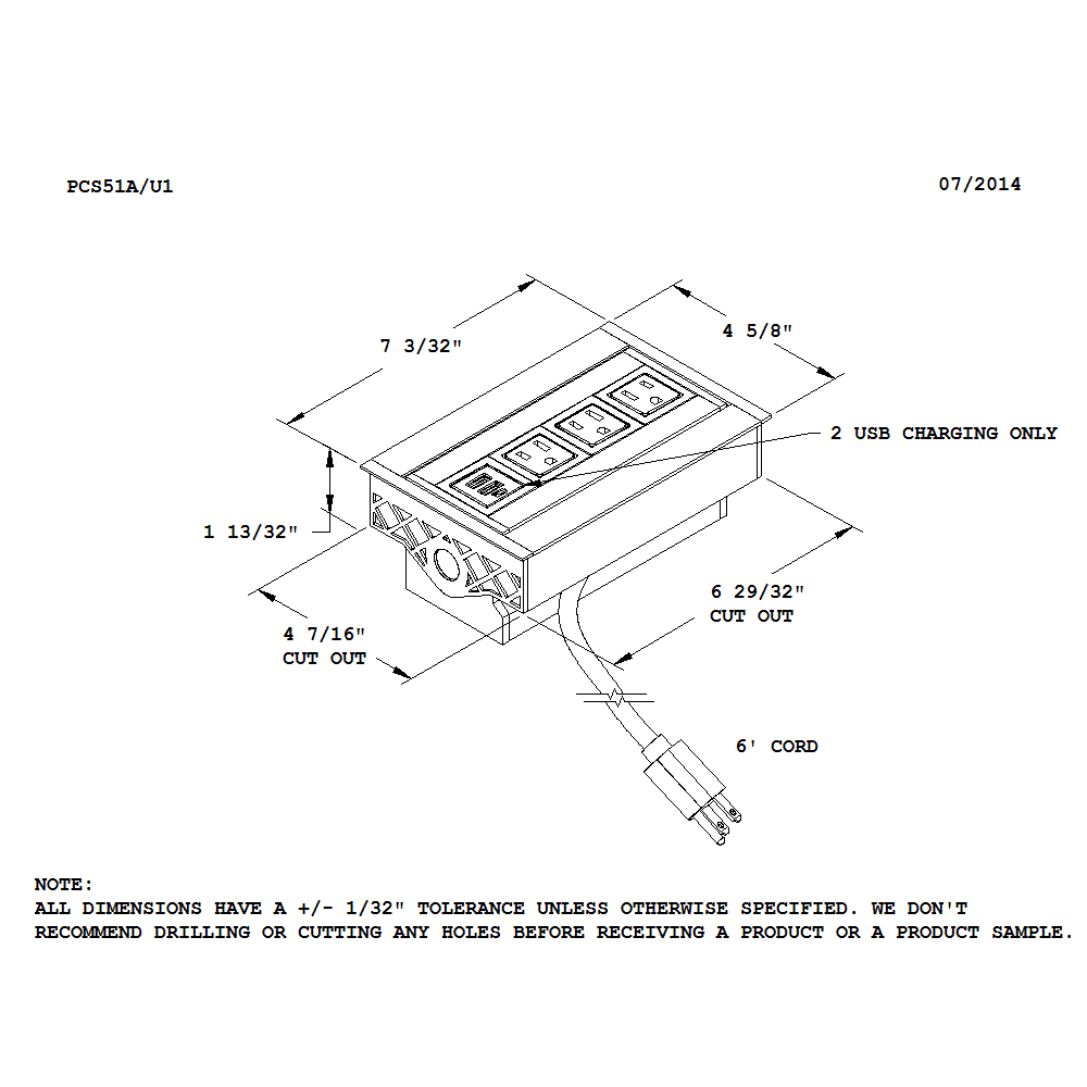 Rotating Top for Easy Access and Concealment, UL and cUL Listed