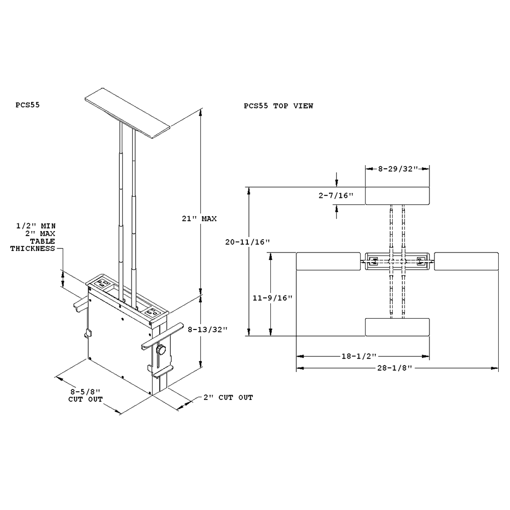 Two Power Outlets on the Base for Other Devices and 6 Foot Cord Length