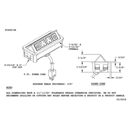 Soft Touch Low Profile Carriage for Flip-Up Power and Data Grommet in Glossy Black