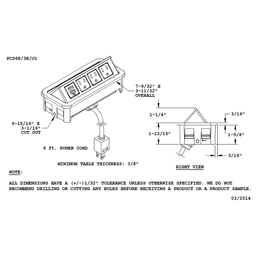 Soft Touch Low Profile Carriage of Doug Mockett And Company Inc's Flip-Up Power Grommet