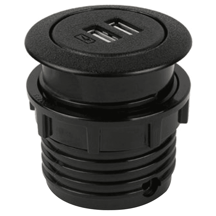 Dual USB Charger - 2A inputs suitable for tablets and USB powered devices.